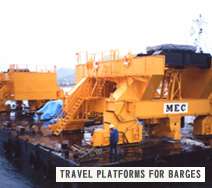 TRAVEL PLATFORMS FOR BARGES